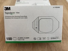 3M TEGADERM #1624W Transparent Film Dressing 2 3/8" x 2 3/4" 100 Count