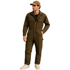 Vintage Workwear Coveralls Utilitarian Mechanic Jumpsuit Made in USA XL Maverick