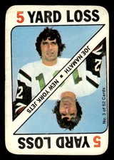 1971 Topps Game Inserts #3 Joe Namath New York Jets NO RESERVE! EX-EXMINT