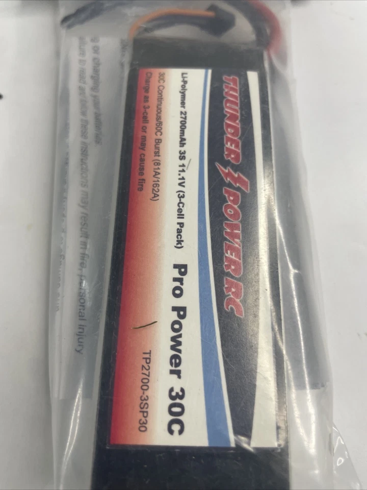 Thunder Power 2700 mAh 3 celdas 11,1 V 30C. ENVÍO GRATIS Foto 3 de 4