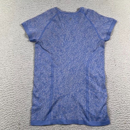 Ivivva by Lululemon Fly Tech Swiftly T Shirt Girls 14 Periwinkle Short Sleeve - Picture 3 of 6