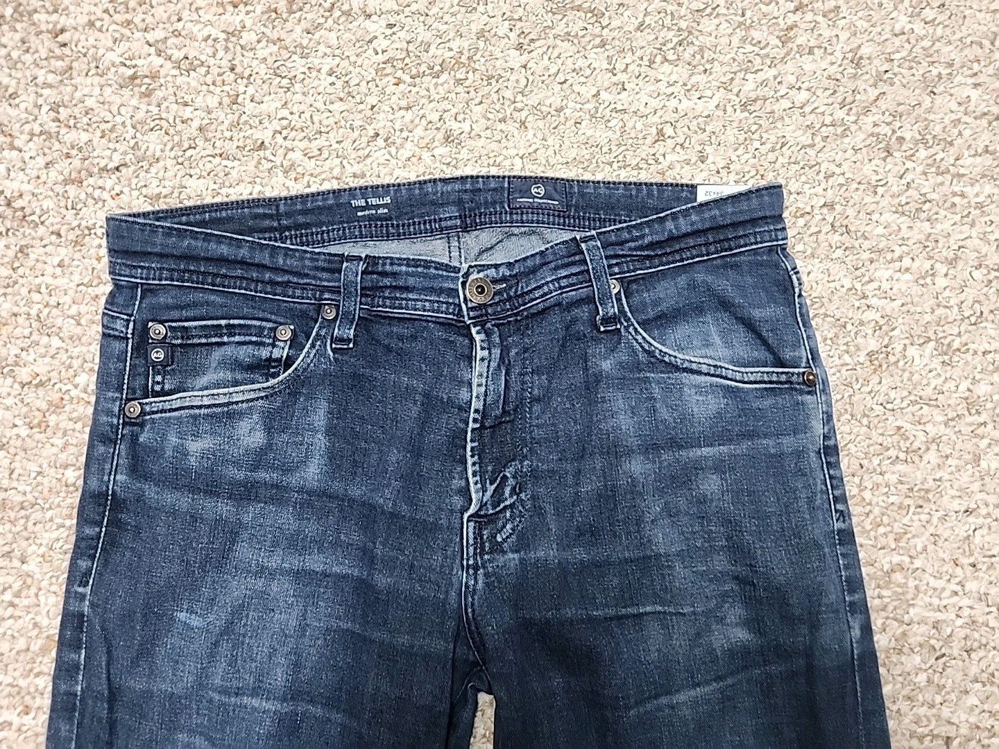 AG Adriano Goldschmied Jeans Mens 34x32 Blue Tellis Modern Slim Denim  thumbnail 3