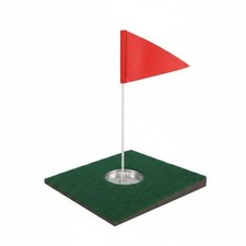 Puttingmatte mit Loch gr&uuml;ne Oberfl&auml;che Golf-Puttingmatte Flagge f&uuml;r Drinnen