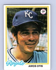 1978 Topps #490 Amos Otis Kansas City Royals Baseball Card EX-EX+