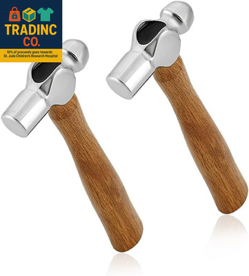 2Pcs Mini Ball Peen Hammer 4Oz Carbon Steel Jewelry Dual-Sided Metal Hammers wit