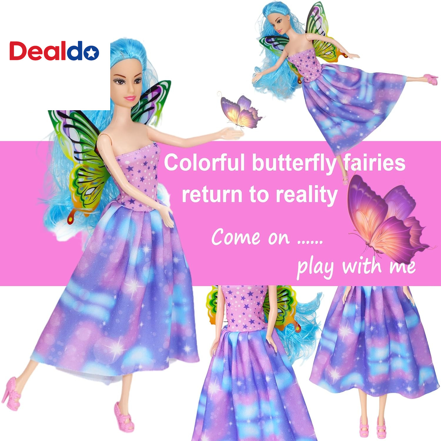 Birthday Wishes Doll, Party Series 4 in 1 Collectible Fashion Princess Doll Play