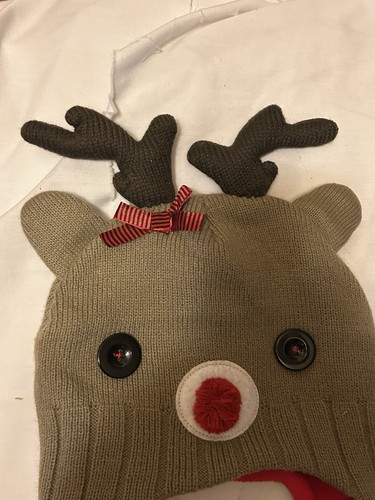 Cappello da cacciatore stile peruviano renna in maglia marrone foderato in pile - Foto 9 di 10