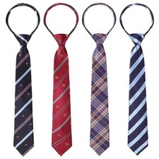 Geyoga 4 Pcs School Ties for Kids Boys 15 Inch Adjustable One Size, As Shown