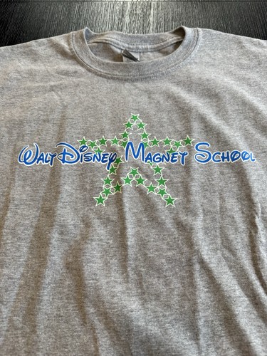 Walt Disney Magnet School Chicago School T Shirt Grey Youth Large - Picture 2 of 5