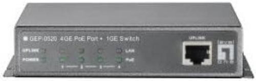 Level One GEP-0520 4-Port Gigabit PoE mit 1-Port Desktop Switch (inkl. Power Ada - Photo 8/8