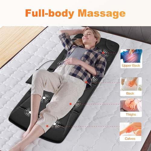 Full Body Massage Mat with Heat, Vibration Back Massage Pad, Full Body Massager - Picture 3 of 9