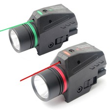 Combo de linterna láser verde/rojo apta para pistola Glock con riel Picatinny de 20 mm