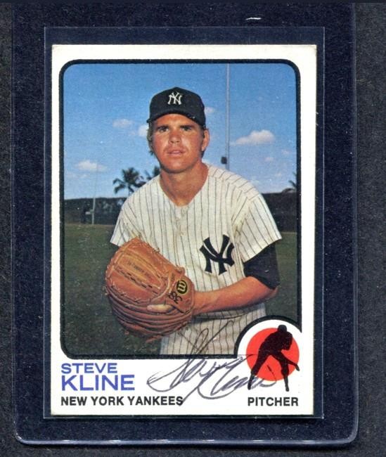 1973 Topps #172 Steve Kline (Yankees)  (Flat Rate Ship)