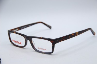 NEW PENTAX BROWN AMBER TORTOISE AUTHENTIC DESIGNER EYEGLASSES 54-16