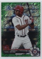 2017 Bowman Chrome Prospects Green Shimmer Refractor 23/99 Yasel Antuna 1ek2