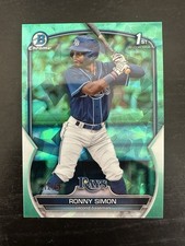 2023 Bowman Sapphire Edition Chrome 1st Prospects Ronny Simon #BCP-112 Aqua /55