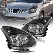 Halogen Headlights for 2008-2013 Rogue 2014-2015 Rogue Select Black Housing Set