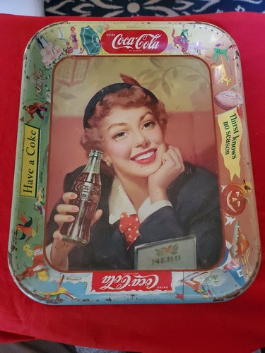 VTG Coca Cola Serving Tray "Thirst Knows No Season" Have A Coke 13” X 10.5” - Picture 2 of 3