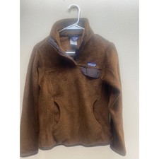 Patagonia Re-Tool Snap-T Fleece Pullover Brown Womens XS