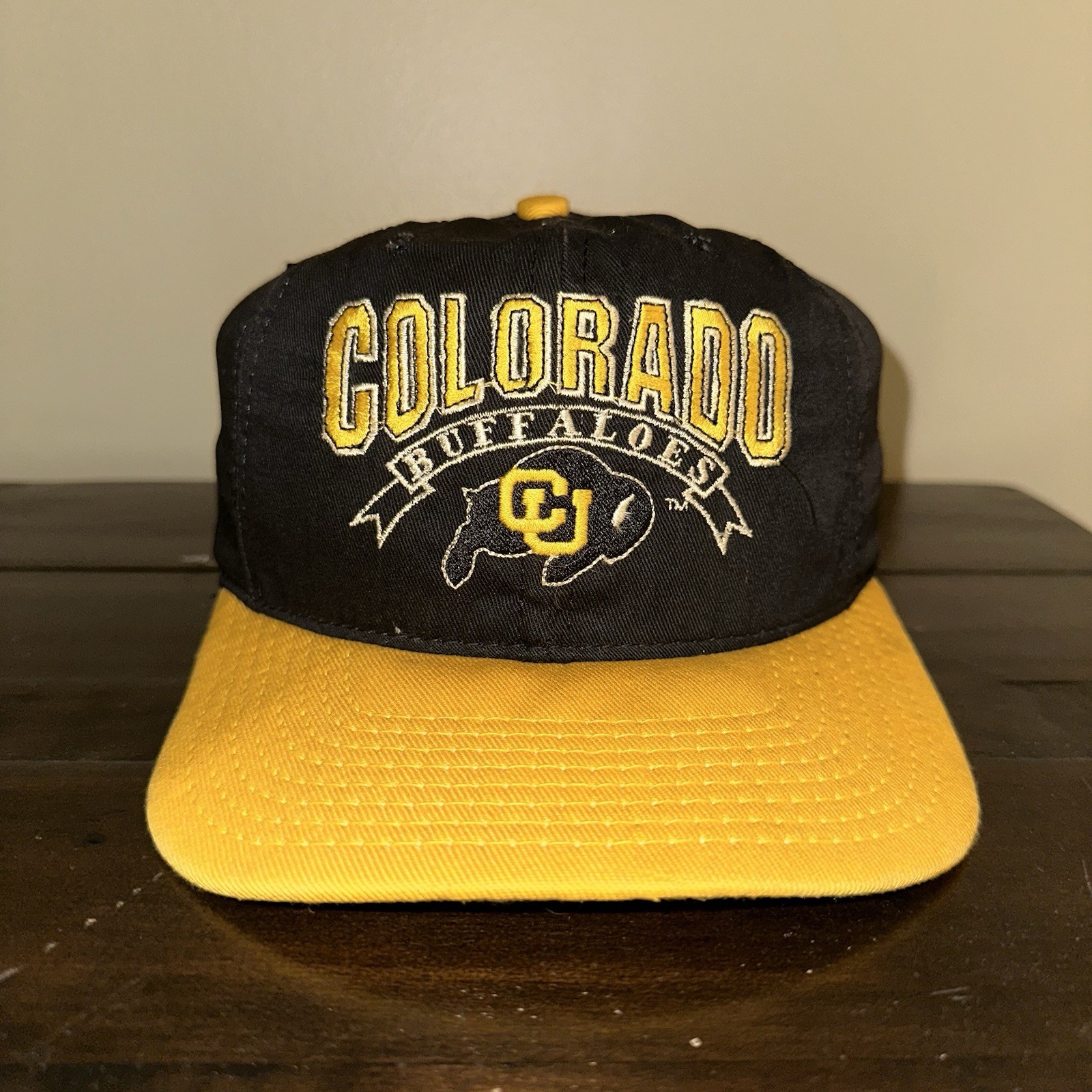 Vintage Colorado Buffaloes The Game Made In USA SnapBack Hat Two Tone Plain Logo