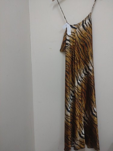 TOP SHOP BNWT Woman's animal print maxi dress with side splits UK 16- CG K13