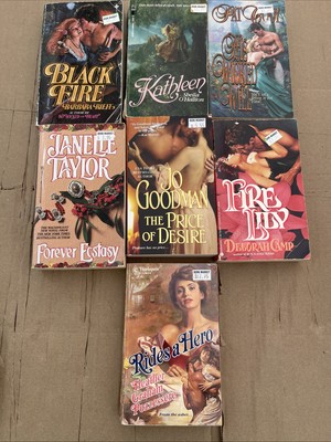 Lot Of 7 Historical Romance Paperback Books Author Mix. 1st Publishers Print