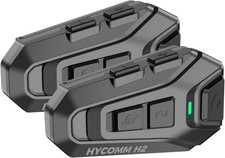 H2 Motorcycle Bluetooth Headset, 2-Way Helmet Intercom with One-Click Pairing, 3