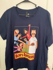 Womens Bob's Burgers Animated TV Show Group Photo 2XL T-shirt Brand New