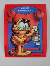 Vintage 1978 Retro Garfield Valentine Day Card Memorabilia Collage 