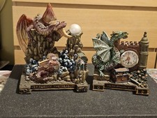 Decorative Dragon Themed Ornaments One With Battery Operated Clock Untested