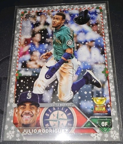 2023 Topps Holiday Silver Metallic Sp # H26 Julio Rodríguez A.S. Gold Rookie Cup