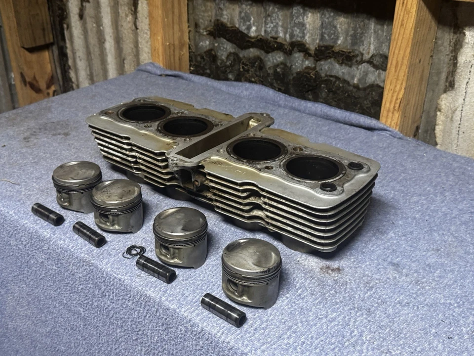 1981 Yamaha XJ650RJ XJ650 XJ 650 OEM Cylinder Barrel Jug With Pistons - Image 2 of 4