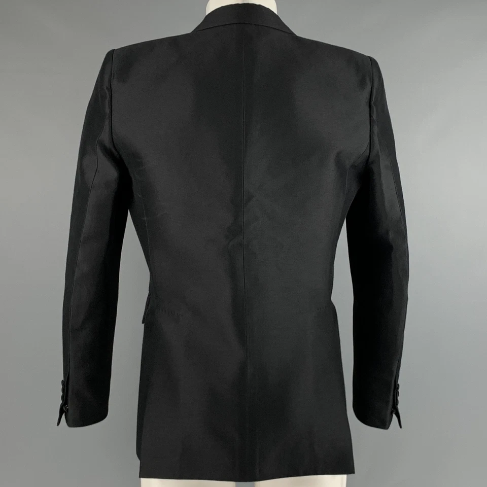 Abrigo Deportivo DSQUARED2 Talla 38 Negro Lana Seda Doble Pecho Foto 4 de 4