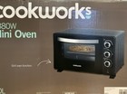 Cookworks 1380W 20L Variable Temperature Control Heavy duty Mini Oven and Grill