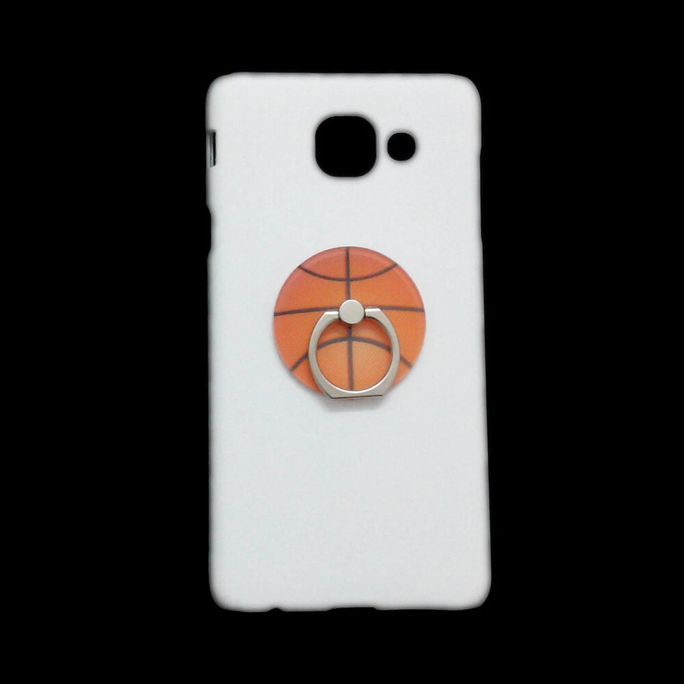 For Phones 3D Cute Basketball Finger Ring Holder White Back Hard Skin Case Cover - Image 3 of 4