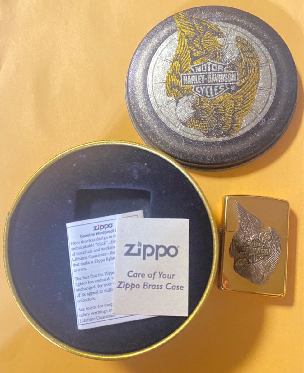 Zippo Brass Lighter 1996 Harley Davidson Barrett Smythe Zippo Brass Lighter 1996 Harley Davidson Barrett Smythe