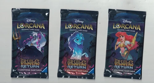 Disney Lorcana  Ursula's Return (3) Sealed Blister Packs of (12) Cards Each