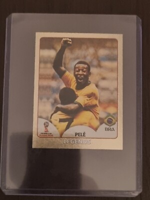 2018 Panini PELE Legend W.C. Russia Sticker #680 MINT-RARE-FOIL - Gold Swiss 