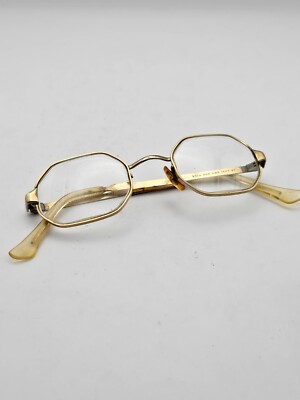 Antique Steven’s & Company gold filled rimless eye glasses frames Stevens Co Glasses - Etsy main image 2