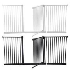 Freestanding Wood Pet Gate Foldable Puppy Fence Dog Gate Doorway 65.3"-68"