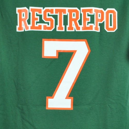 NCAA Miami Hurricanes Xavier Restrepo #7 Crew Neck Adults Man Tshirt Tee - 第 3/4 張圖片