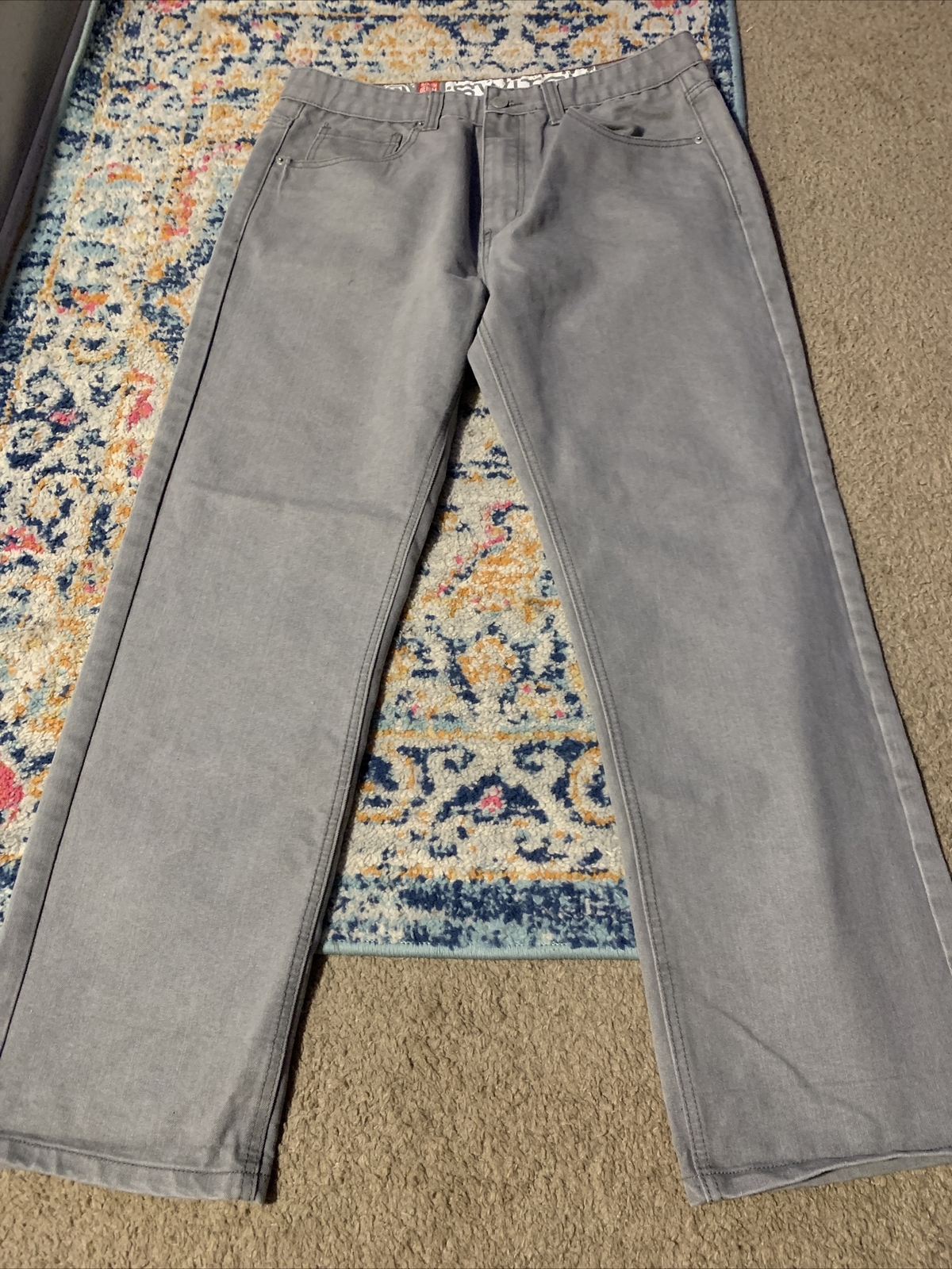 Mens Switch Premium Denim Straight Jeans Gray, 36x34 Gem