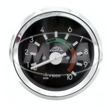 Mechanischer Drehzahlmesser ø 60mm mit Chromring, 12V-Beleuchtung + Kontrollleuc