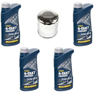Motoröl Set Ölfilter HF303C 20W40 4 Liter für Yamaha FZR GTS MT-01 VMX-12 XJ XV
