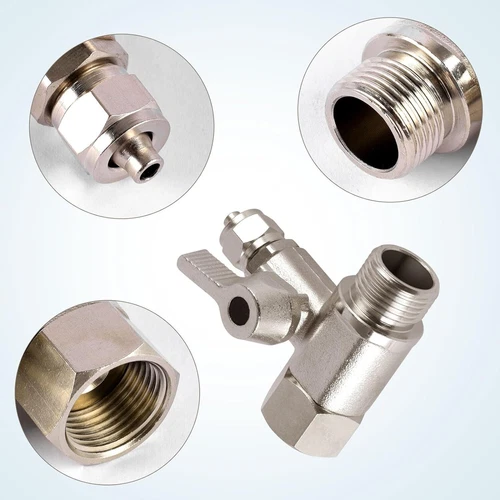 2 in 1 Wasseranschluss Kühlschrank Adapter T-stück mit Absperrhahn Absperrventil - Bild 11 von 18