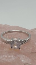 Gorgeous Genuine Quartz Crystal Solitare Ring, SIZE 6