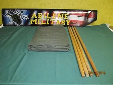 US Military Issue Insect Bar Mosquito Net + 4 Poles for Cot Tent Camping Hiking