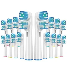 16 Pcs Double Heads Replacement Toothbrush Heads Compatible with Oral B Braun