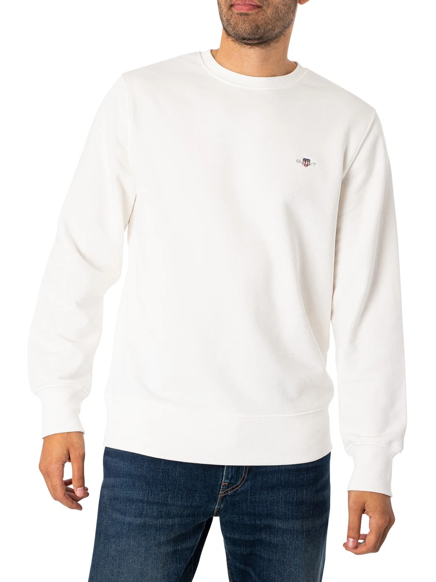 GANT Men s Regular Shield Sweatshirt White