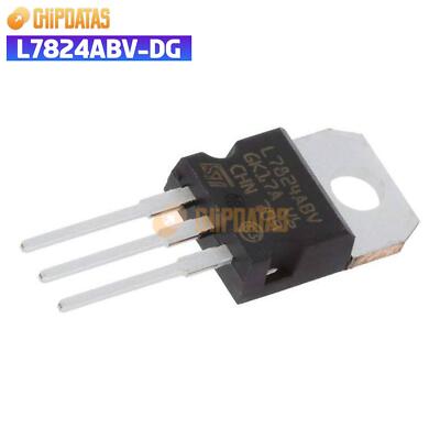 10PCS 100% Brand New ST L7824ABV-DG TO-220-3 Positive Voltage Regulator ICS